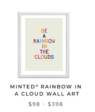 Minted® Rainbow in a Cloud Wall Art