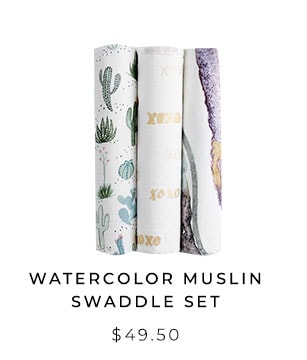 Watercolor Muslin Swaddle Set