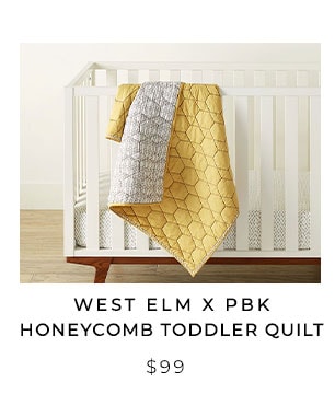West Elm x PBK Honeycomb Toddler Quilt