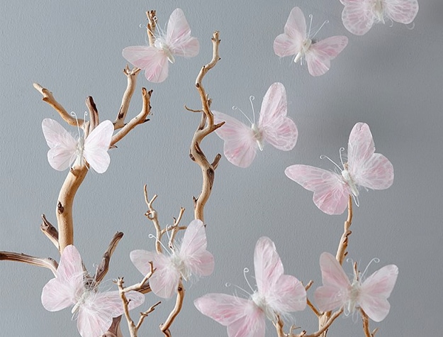 Pink butterfly wall decorations
