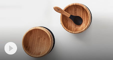 Avanchy Bamboo Bowl & Spoon Set