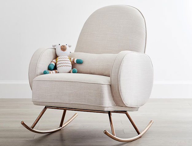 Rocking chair with plush toy