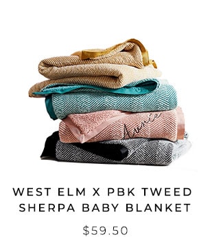 Elm x PBK Tweed Sherpa Baby Blanket