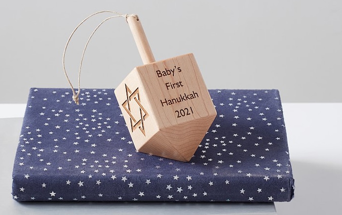 Wooden Dreidel on star booklet