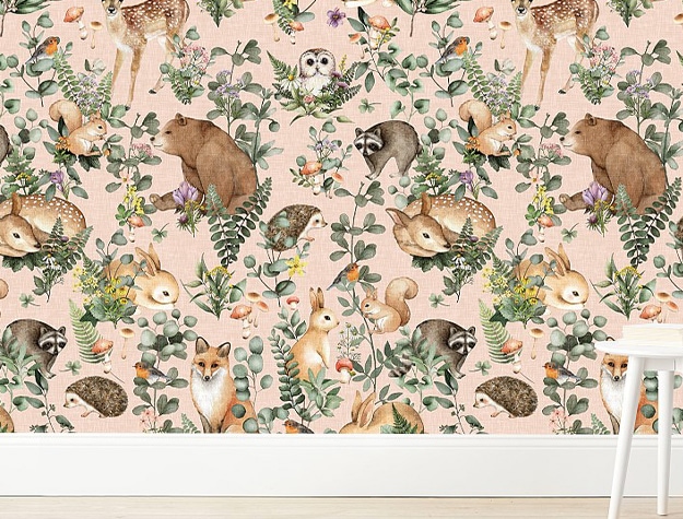 Wallpaperie woodland storybook wallpaper.