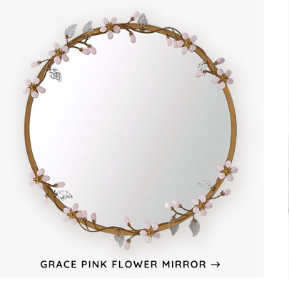 Grace Pink Flower Mirror