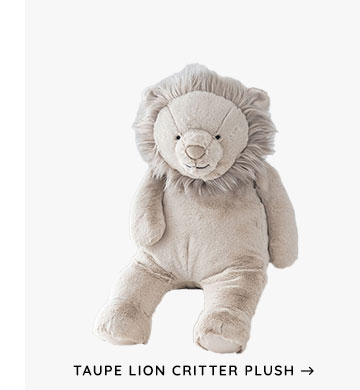 Taupe Lion Critter Plush