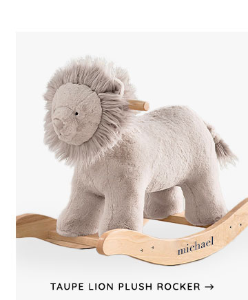 Taupe Lion Plush Rocker