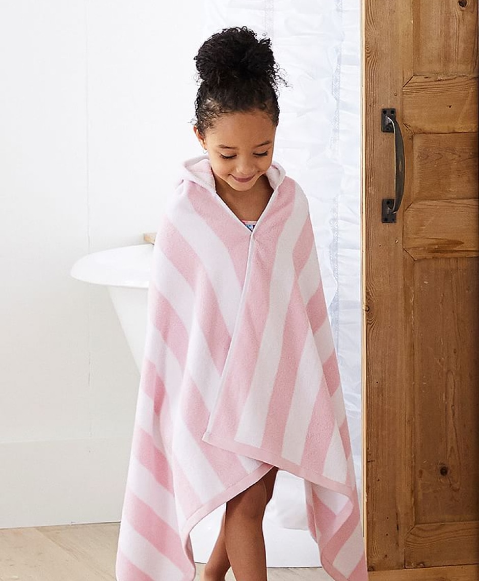 Rugby Stripe Kid Hooded Towels