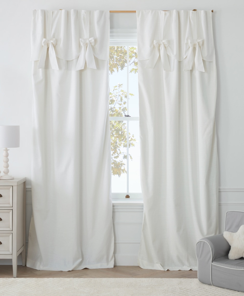 Evelyn Bow Valance Blackout Curtain Panel