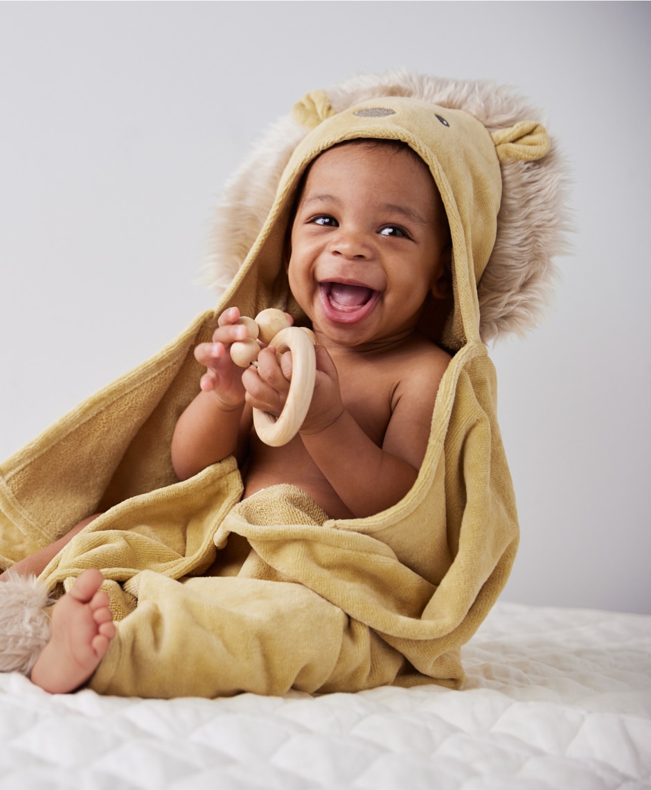 West Elm x PBK Critter Baby Hooded Towel Collection