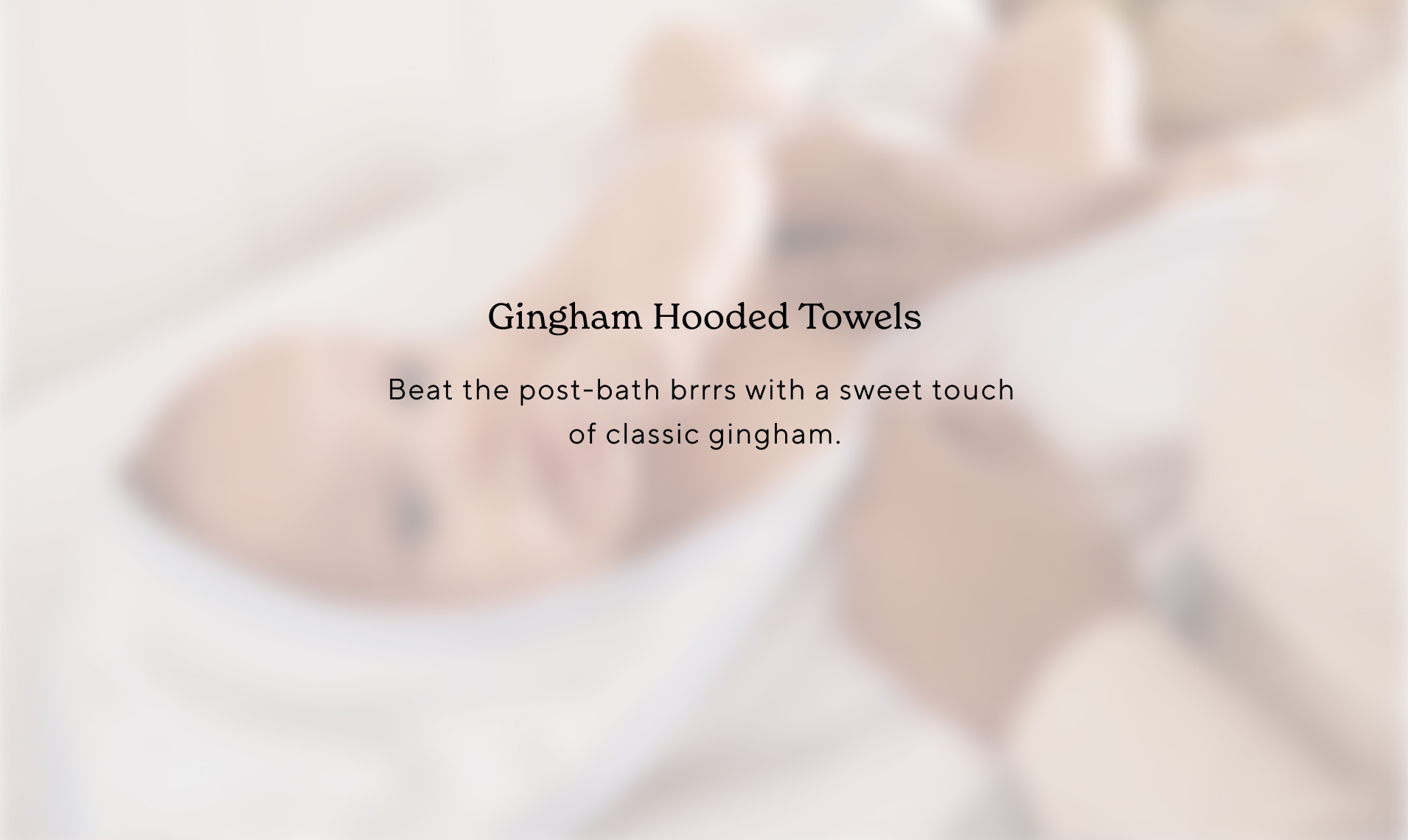 Gingham Hooded Towels