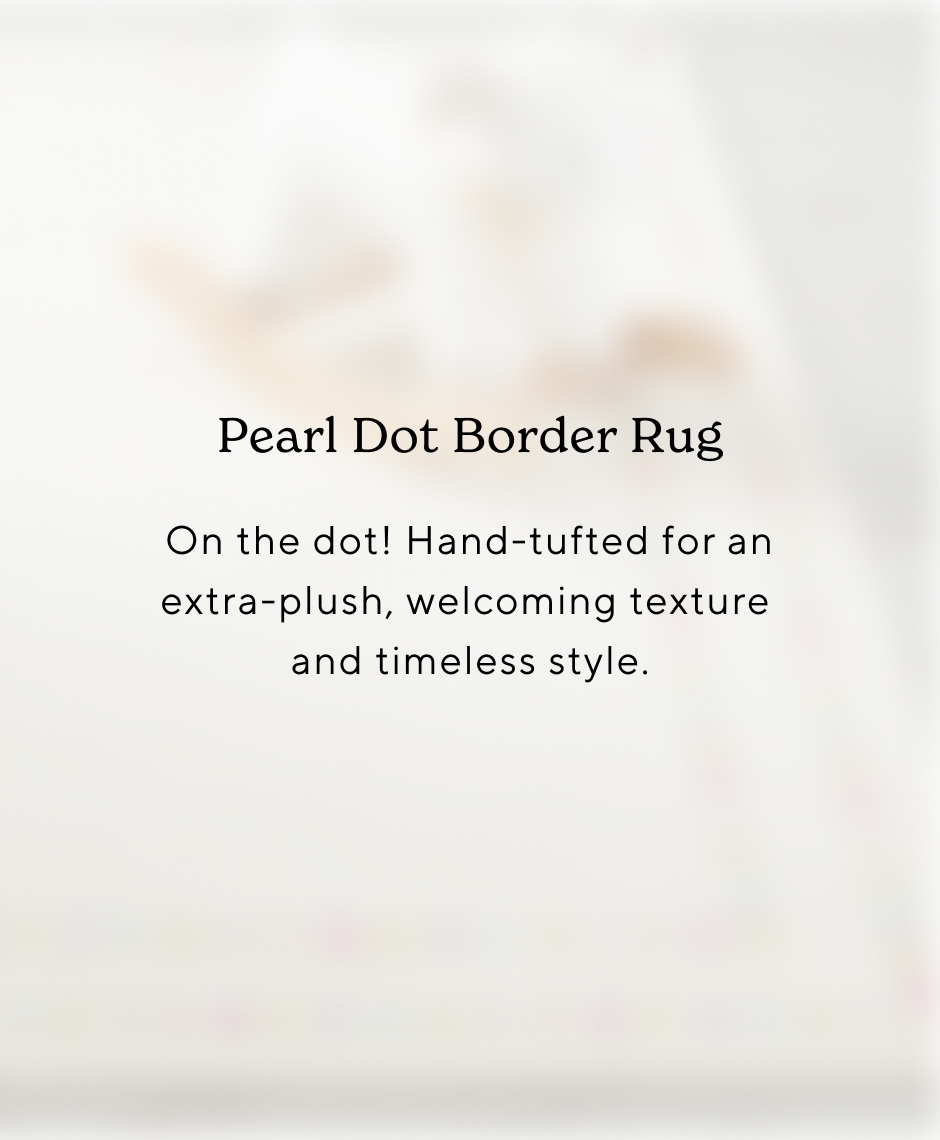 Pearl Dot Border Rug