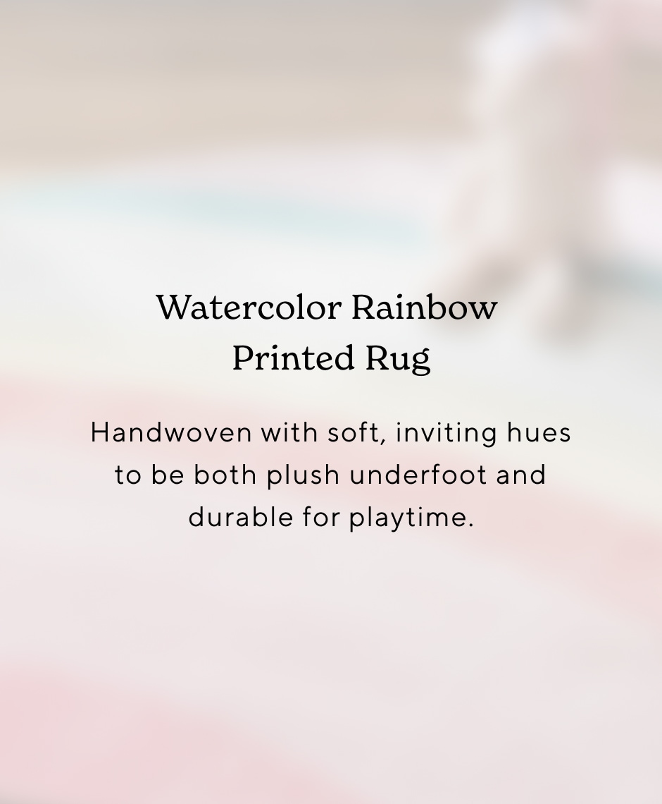 Watercolor Rainbow Printed Rug