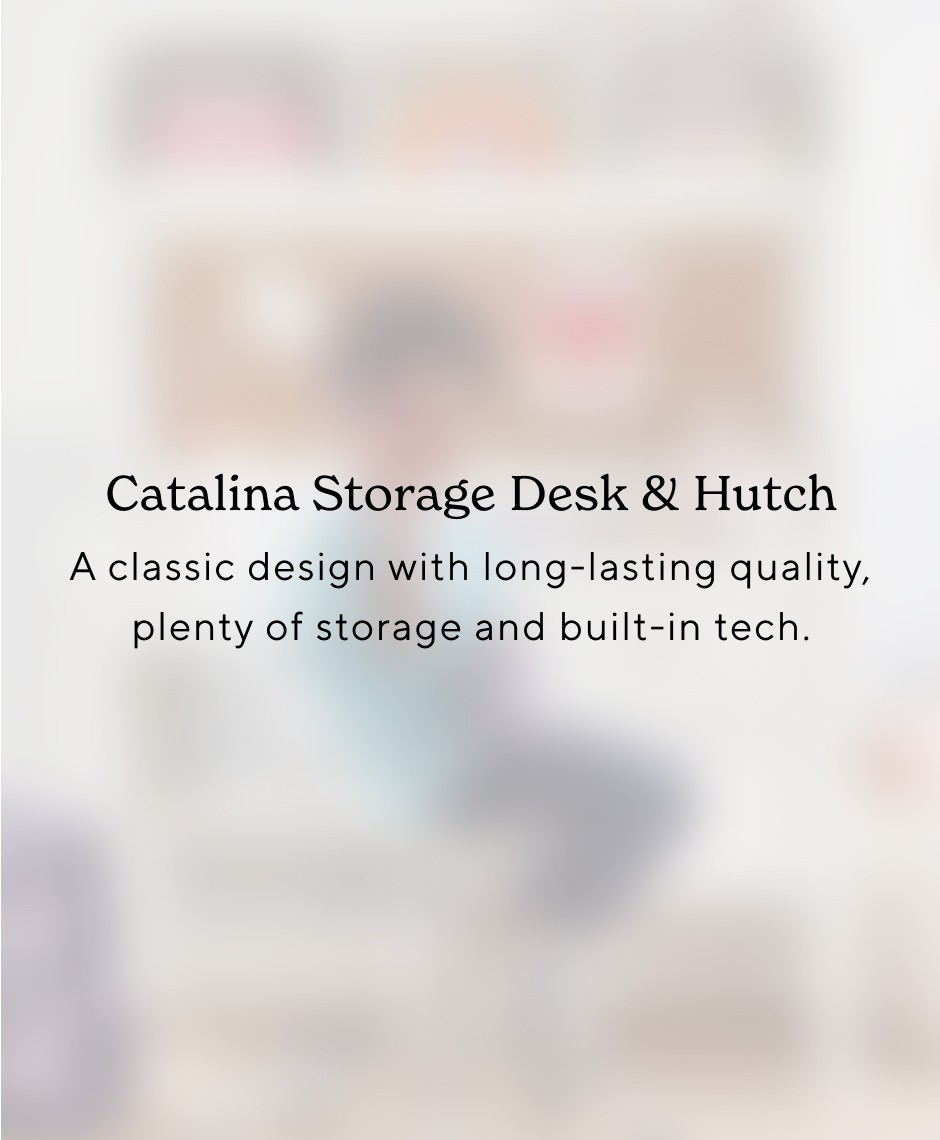 Catalina Storage Desk & Hutch