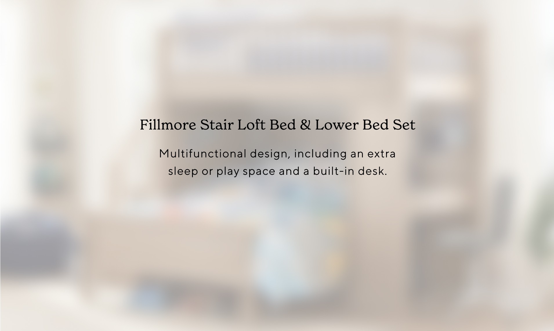 Fillmore Stair Loft Bed & Lower Bed Set