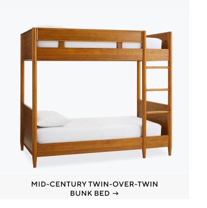 Mid-Century Twin-Over-Twin Bunk Bed