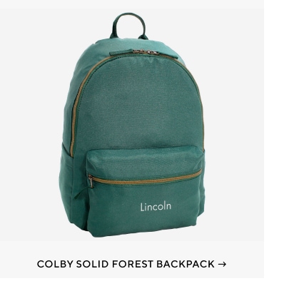 Colby Solid Forest Green Backpack
