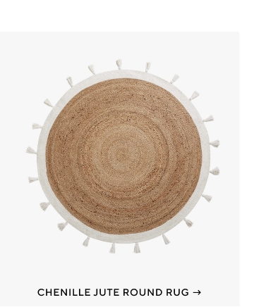 Chenille Jute Round Rug