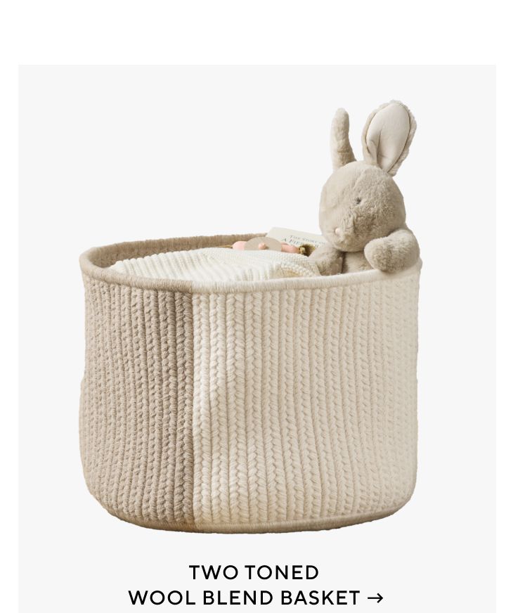 Two Toned Wool Blend Basket