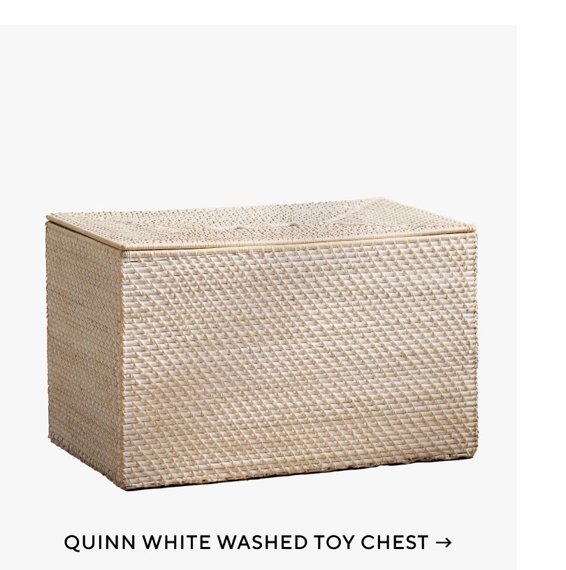 Quinn White Washed Toy Chest