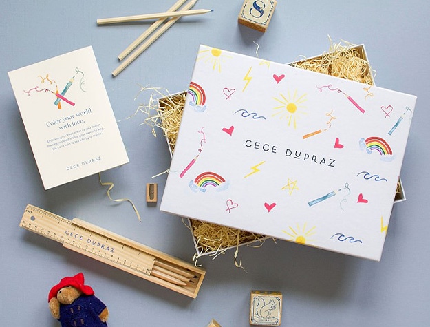 Cece Dupraz draw your own keepsake kit baby sprinkle favor idea.