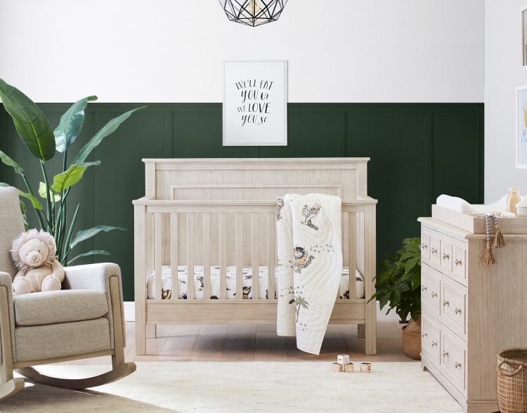 Pottery barn crib store and changing table