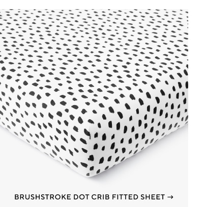 Brushstroke Dot Crib Fitted Sheet