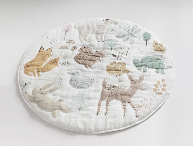 Dakota Woodland Muslin Travel Play Mat.