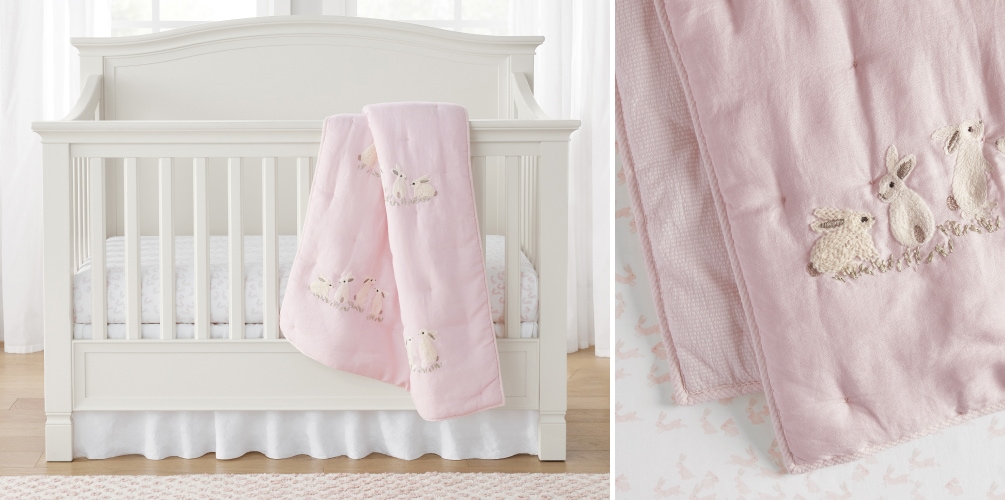 Pottery barn crib sheets girl sale