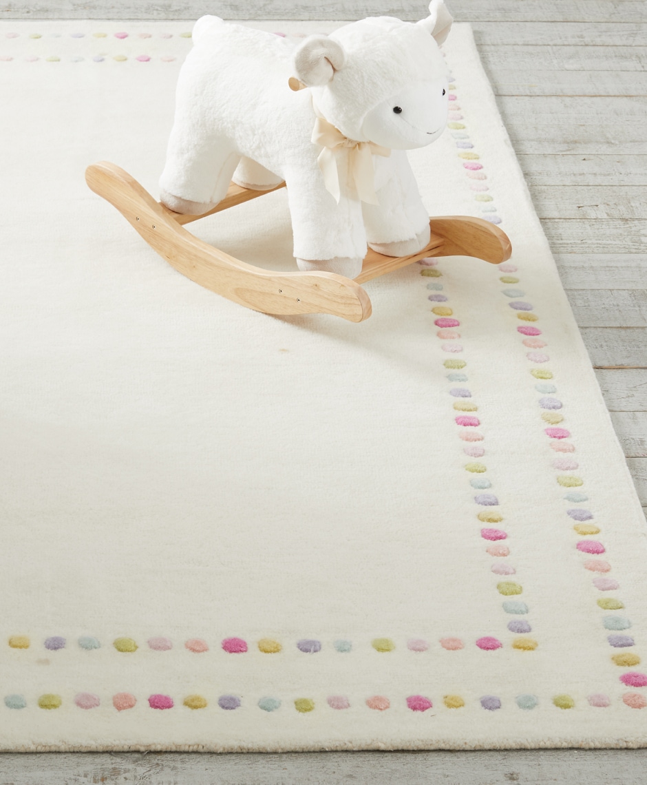 Pearl Dot Border Rug