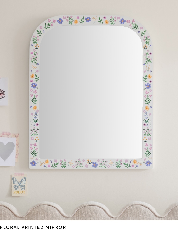 Floral Printed Mirror