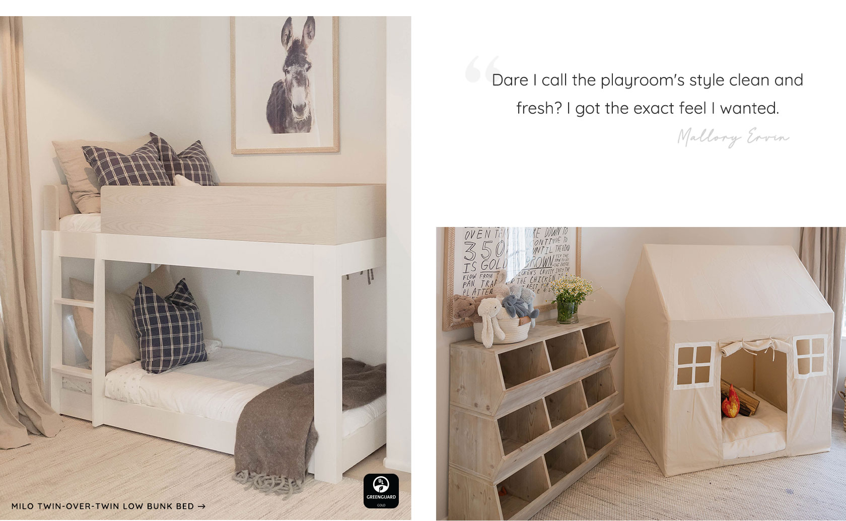 Milo Twin-Over Twin Low Bunk Bed