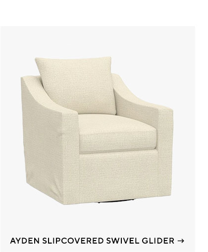 Ayden Slipcovered Swivel Glider