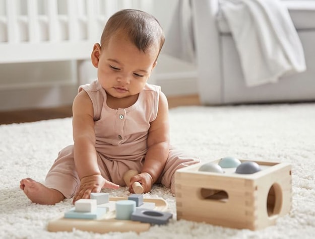 Child playing with toys