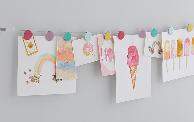 Rainbow dot art cable