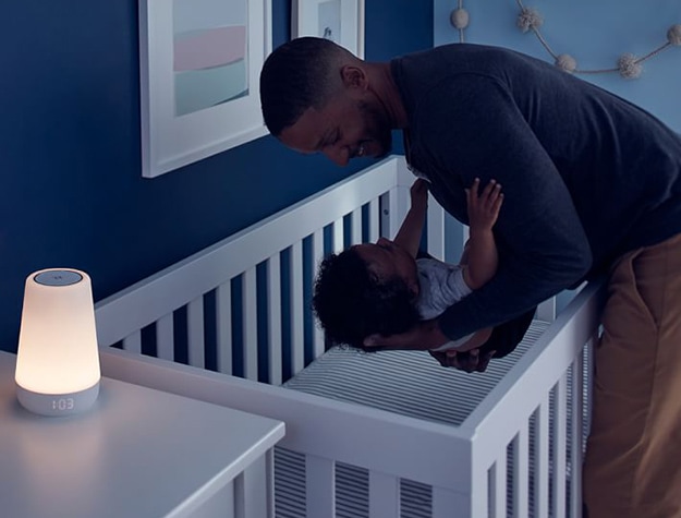 Hatch rest+ baby sound machine in nursery.