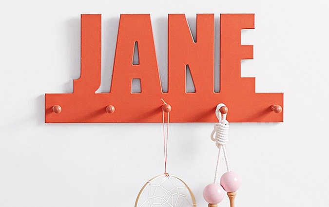 Personalized names with pegs 