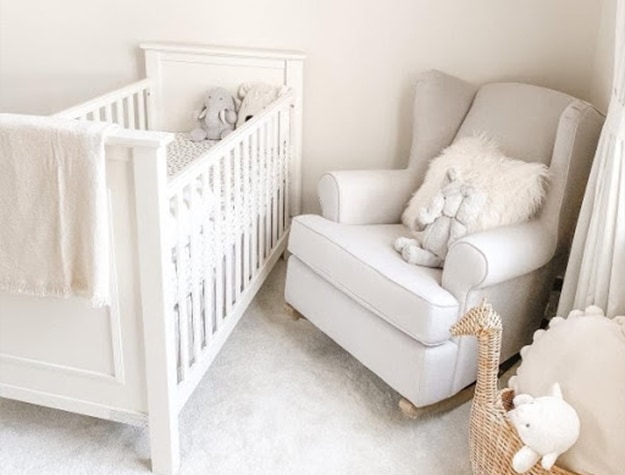 Rocker next to crib