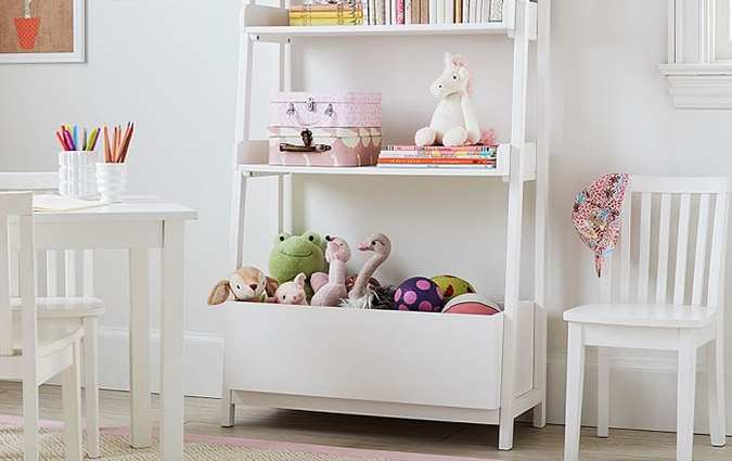Angled bookcase