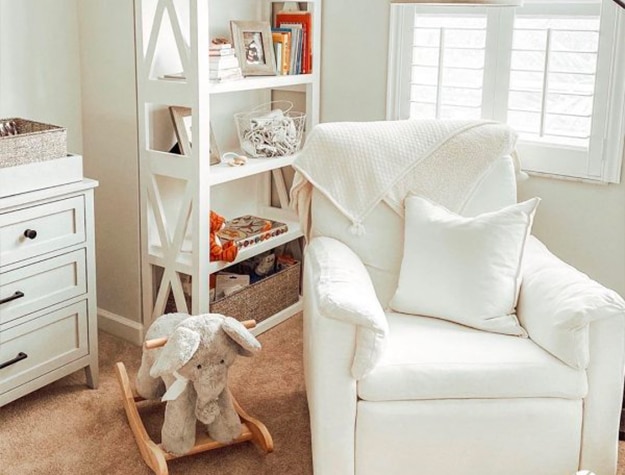 White chair in nursery