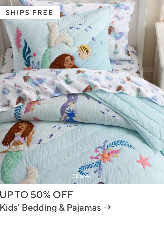 Up to 50% Off Kids' Bedding & Pajamas