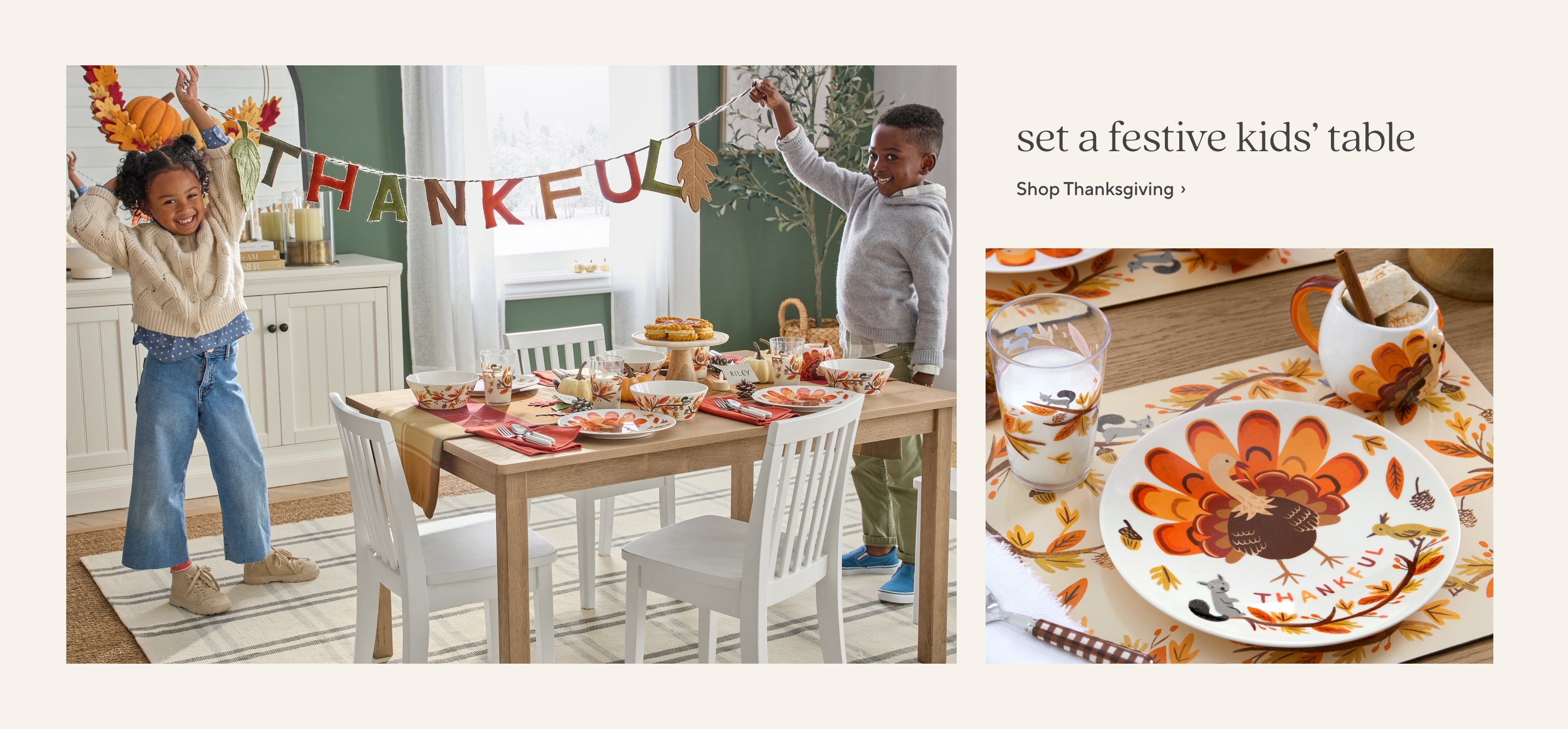 set up a festive kids' table - Shop Thanksgiving