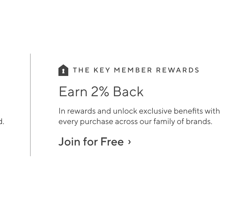 The Key Rewards Earn 2% Back