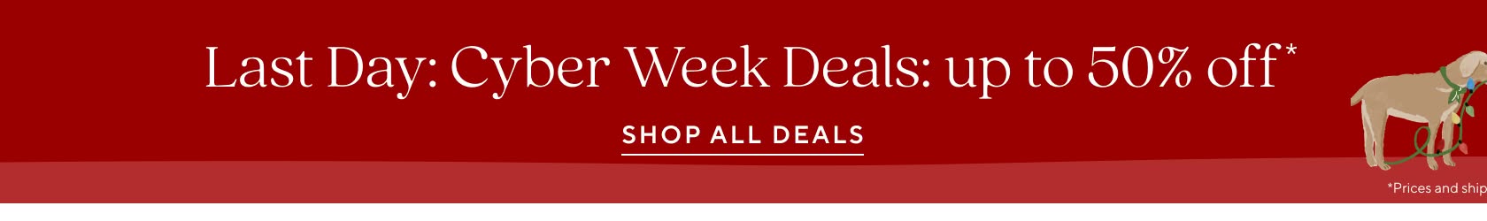 Last Day: Cyber Week Deals - up to 50% off