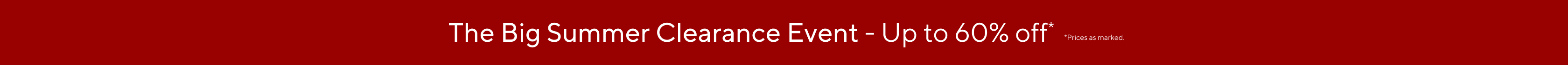 The Big Summer Clearance - Up to 60% off