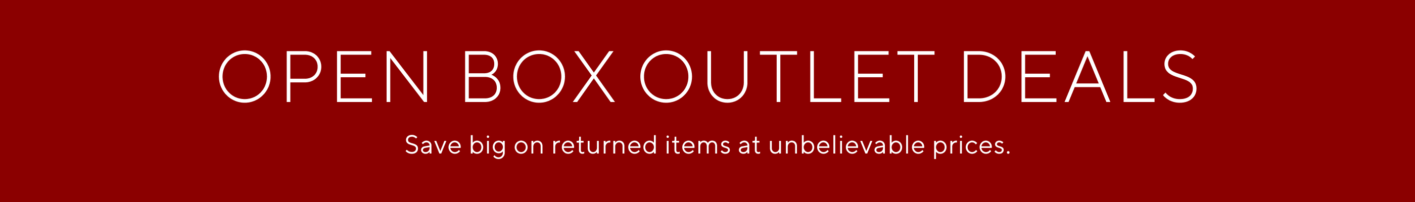Open Box Deals