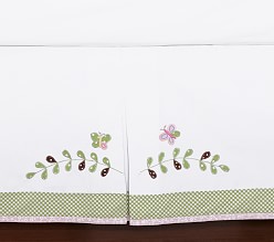 sage green crib skirt