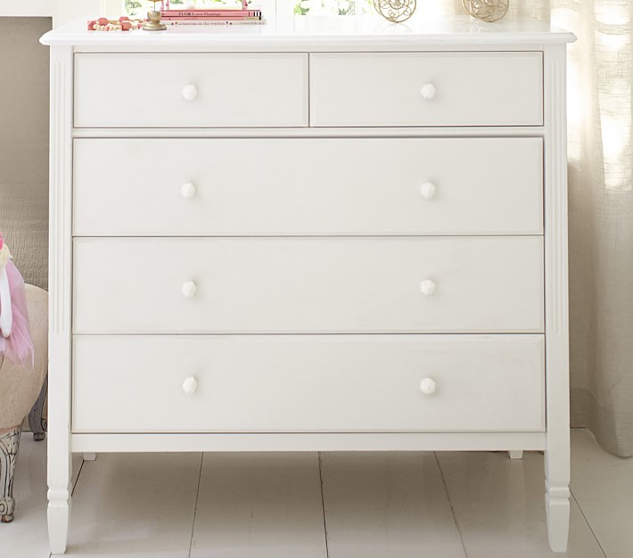 white toddler dresser