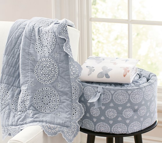 chambray crib sheet